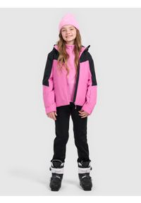 4f - 4F Kurtka narciarska membrana 5000 dziewczęca - różowa 128 (7-8 lat). Kolor: różowy. Materiał: materiał, poliester. Sezon: lato #2