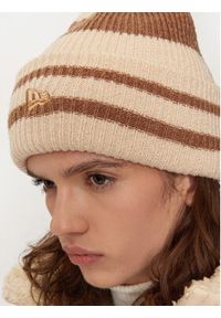 New Era Czapka Stripe Cuff Knit Beanie 60580764 Beżowy. Kolor: beżowy. Materiał: akryl, materiał #4