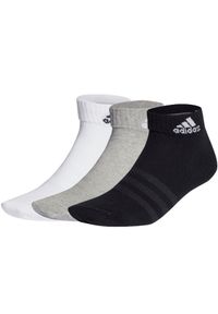 Adidas - Skarpety adidas Thin and Light Ankle Socks 3P. Kolor: szary, czarny, wielokolorowy, biały