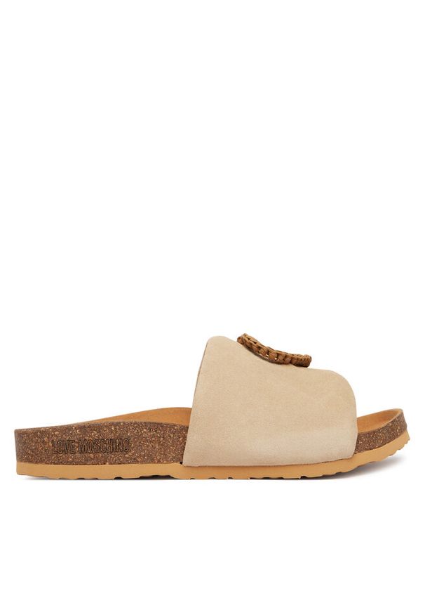 Love Moschino - Klapki LOVE MOSCHINO. Kolor: beżowy
