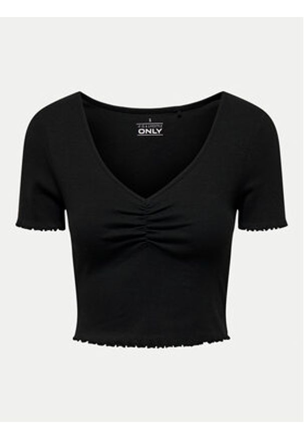 only - ONLY T-Shirt Betty 15311919 Czarny Regular Fit. Kolor: czarny. Materiał: bawełna