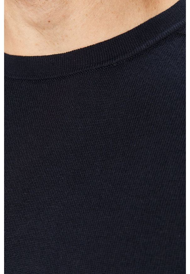 Selected - Sweter. Kolor: niebieski. Materiał: materiał. Długość rękawa: długi rękaw. Długość: długie