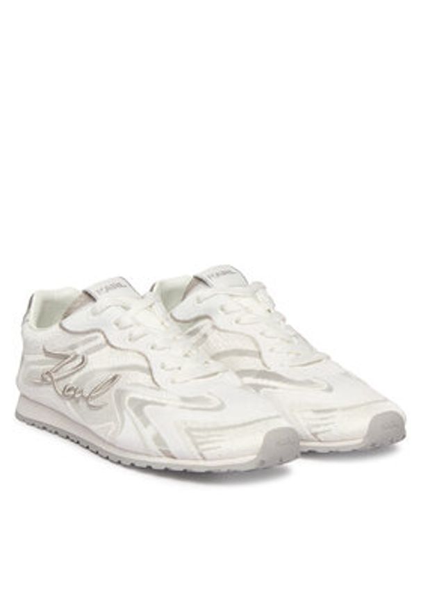 Karl Lagerfeld - KARL LAGERFELD Sneakersy KL65925 Biały. Kolor: biały. Materiał: zamsz, skóra
