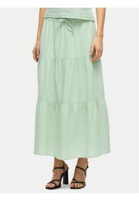 Vila Spódnica maxi Lania 14105428 Zielony Regular Fit. Kolor: zielony. Materiał: bawełna