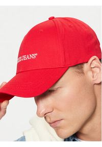 Guess Jeans Czapka z daszkiem M4BZ26 WF8V1 Czerwony. Kolor: czerwony. Materiał: materiał, bawełna