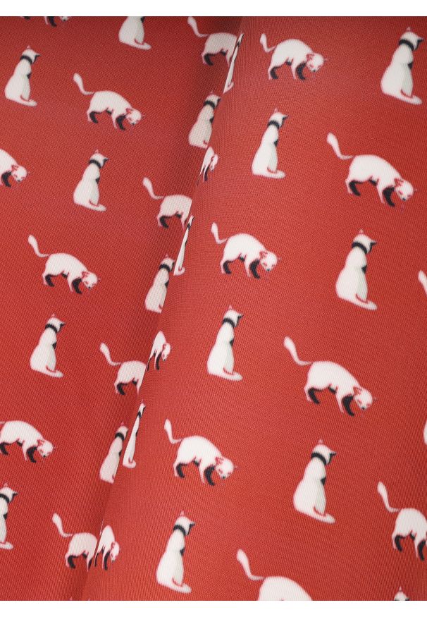 Pako Lorente - PAKO LORENTE – Czerwona poszetka w kotki. Kolor: czerwony. Materiał: poliester