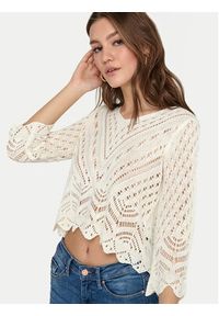 JDY Sweter New Sun 15212788 Biały Regular Fit. Kolor: biały. Materiał: syntetyk #5
