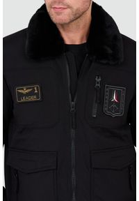 Aeronautica Militare - AERONAUTICA MILITARE Czarna kurtka Pilot Jacket. Kolor: czarny