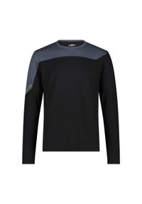 Koszulka męska techniczna CMP 34N1747. Okazja: na co dzień. Kolor: czarny. Długość rękawa: długi rękaw. Styl: casual, sportowy
