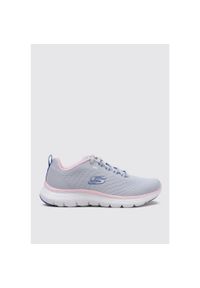 skechers - Buty do chodzenia damskie Skechers Flex Appeal 4.0. Kolor: niebieski. Materiał: materiał, syntetyk. Szerokość cholewki: normalna. Sport: turystyka piesza