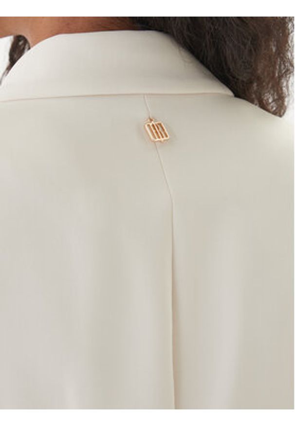 Fracomina Marynarka FR26SJ2001W42901 Écru Regular Fit. Kolor: kremowy. Materiał: syntetyk