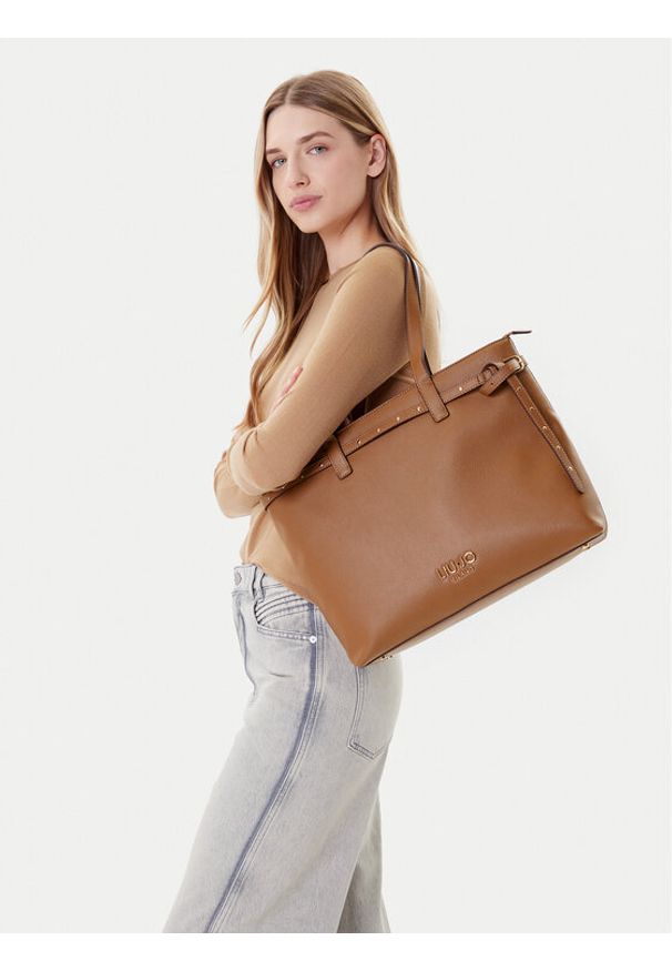 Liu Jo Torebka Ecs M Tote AF5135 E0058 Brązowy. Kolor: brązowy. Materiał: skórzane