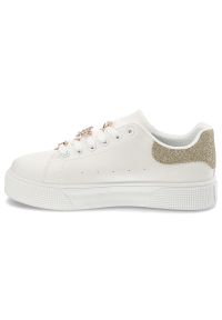 Złote Sneakersy Seastar Blue Modne Buty Damskie. Kolor: biały. Materiał: materiał #3