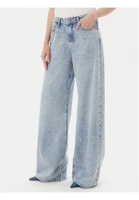 Guess Jeansy W5YA82 D5QKA Niebieski Wide Leg. Kolor: niebieski