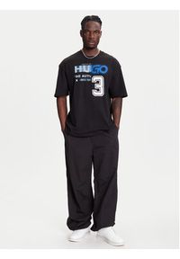 Hugo - HUGO T-Shirt Nesite 50544168 Czarny Loose Fit. Kolor: czarny. Materiał: bawełna #4