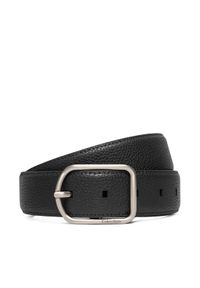 Calvin Klein Pasek Męski Round Buckle 35Mm LV04D7024G Czarny. Kolor: czarny. Materiał: skóra