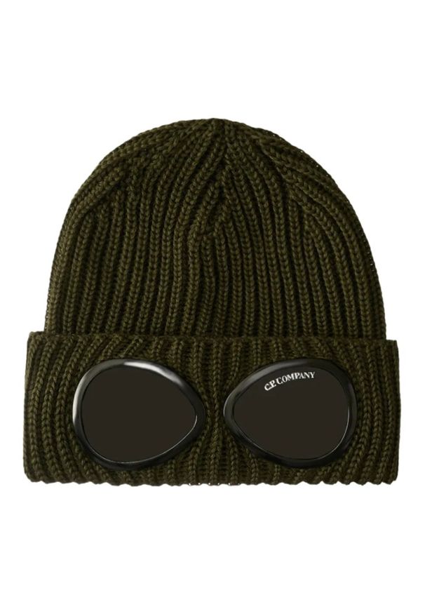 C.P. Company - C.P. COMPANY Zielona czapka Knit Cap. Kolor: zielony. Materiał: wełna. Styl: casual