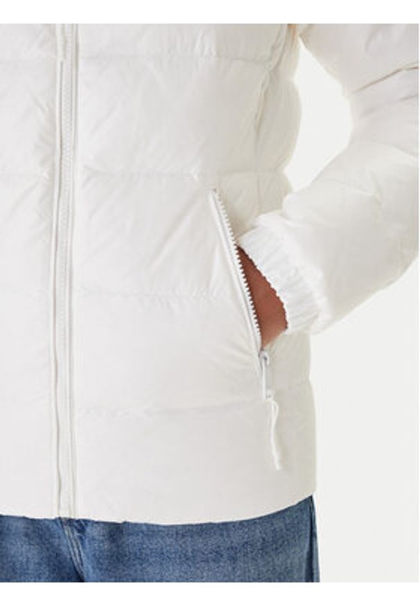 Tommy Jeans Kurtka puchowa DW0DW21618 Biały Slim Fit. Kolor: biały. Materiał: syntetyk