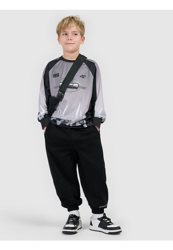 4f - 4F Longsleeve loose szybkoschnący chłopięcy - multikolor 134/140 (8-10 lat). Okazja: na co dzień. Kolor: wielokolorowy. Materiał: materiał. Długość rękawa: długi rękaw. Sezon: lato. Styl: casual