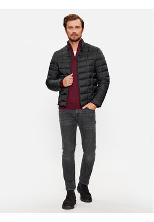 Trussardi Jeans - Trussardi Kurtka puchowa 52S00906 Czarny Regular Fit. Kolor: czarny. Materiał: syntetyk