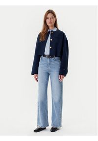 TOMMY HILFIGER - Tommy Hilfiger Marynarka WW0WW46519 Granatowy Relaxed Fit. Kolor: niebieski. Materiał: wiskoza #4