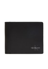 Calvin Klein Jeans Duży Portfel Męski Monogram Soft Bifold K50K512171 Czarny. Kolor: czarny. Materiał: skóra