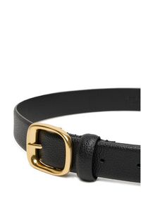Calvin Klein Pasek Damski Chuncky Bukle Caviar LV04F7023G Czarny. Kolor: czarny. Materiał: skóra