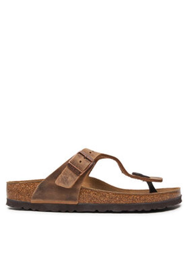 Birkenstock Japonki Gizeh Bs 0943813 Brązowy. Kolor: brązowy. Materiał: nubuk, skóra