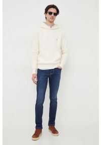 TOMMY HILFIGER - Tommy Hilfiger bluza męska kolor beżowy z kapturem gładka. Typ kołnierza: kaptur. Kolor: beżowy. Wzór: gładki #4