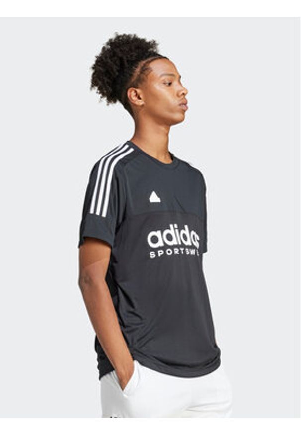 Adidas - adidas T-Shirt Tiro IP3779 Czarny Regular Fit. Kolor: czarny. Materiał: syntetyk