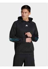 Adidas - adidas Bluza Train Icons 3-Stripes Training IJ8116 Czarny Regular Fit. Kolor: czarny. Materiał: syntetyk