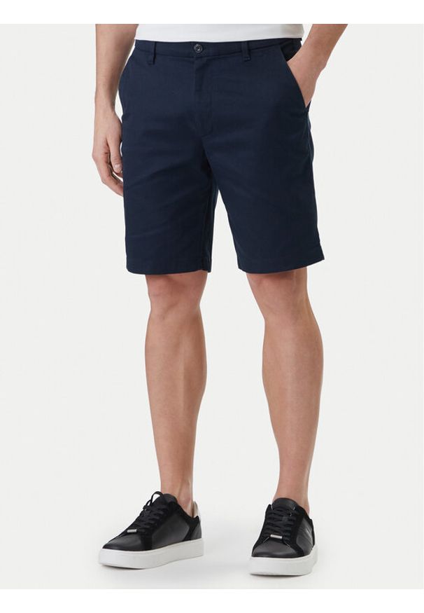 Calvin Klein Szorty materiałowe LV04LF601G Granatowy Regular Fit. Kolor: niebieski. Materiał: bawełna