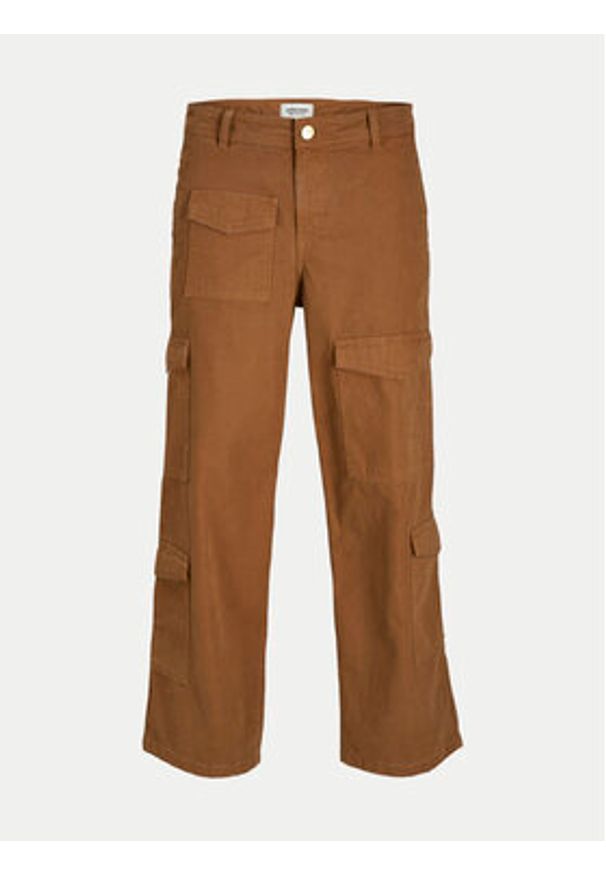 Jack & Jones Spodnie materiałowe Bill 12258307 Brązowy Relaxed Fit. Kolor: brązowy. Materiał: bawełna