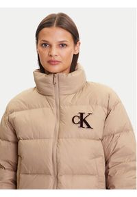 Calvin Klein Jeans Kurtka puchowa Graphic Logo LV047D503G Beżowy Regular Fit. Kolor: beżowy. Materiał: syntetyk #2