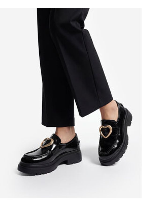 Eva Minge Loafersy EO-ENNA-02 Czarny. Kolor: czarny. Materiał: skóra, lakier