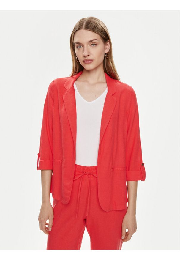 Vero Moda Marynarka Jesmilo 10279700 Różowy Regular Fit. Kolor: różowy. Materiał: wiskoza