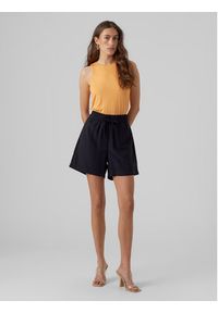 Vero Moda Szorty materiałowe Carmen 10278931 Czarny Loose Fit. Kolor: czarny. Materiał: wiskoza