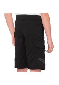 Spodenki dziecięce 100% Ridecamp. Kolor: czarny. Styl: sportowy