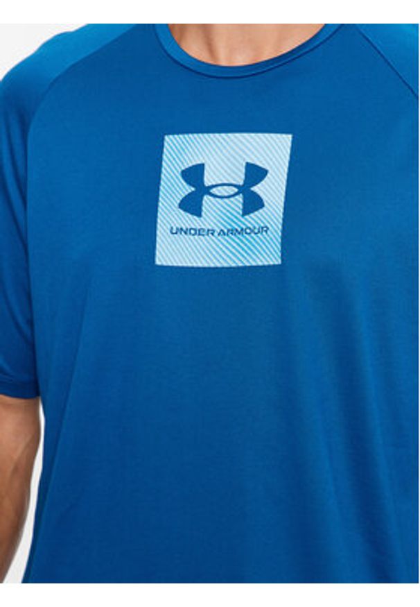 Under Armour T-Shirt Ua Tech Prt Fill Ss 1380785 Niebieski Loose Fit. Kolor: niebieski. Materiał: syntetyk