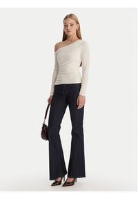 Guess Bluzka W6RP02 KC1J2 Écru Regular Fit. Kolor: kremowy. Materiał: wiskoza #2