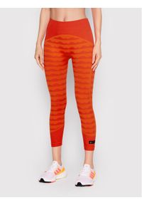 Adidas - adidas Legginsy MARIMEKKO Aeroknit HH7308 Pomarańczowy Slim Fit. Kolor: pomarańczowy. Materiał: syntetyk