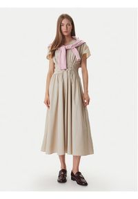 DKNY Sukienka codzienna DJ6D9194 Beżowy Regular Fit. Okazja: na co dzień. Kolor: beżowy. Materiał: bawełna. Typ sukienki: proste. Styl: casual #5