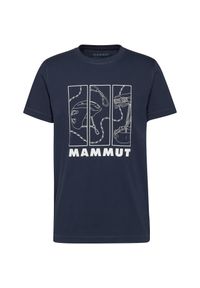 Koszulka bawełniana męska Mammut Core T-Shirt Gear. Kolor: niebieski. Materiał: bawełna