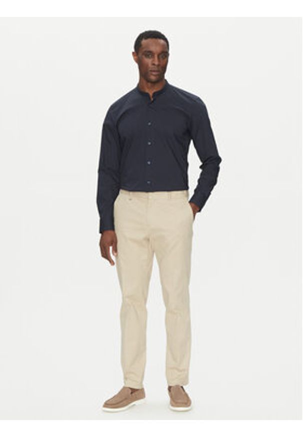 BOSS Koszula H-HANK-S-STAN-C3-252 50539176 Granatowy Slim Fit. Kolor: niebieski. Materiał: bawełna