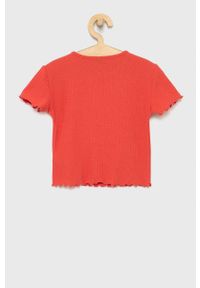 Kids Only t-shirt dziecięcy kolor pomarańczowy. Okazja: na co dzień. Kolor: pomarańczowy. Materiał: materiał. Długość rękawa: krótki rękaw. Długość: krótkie. Styl: casual #3