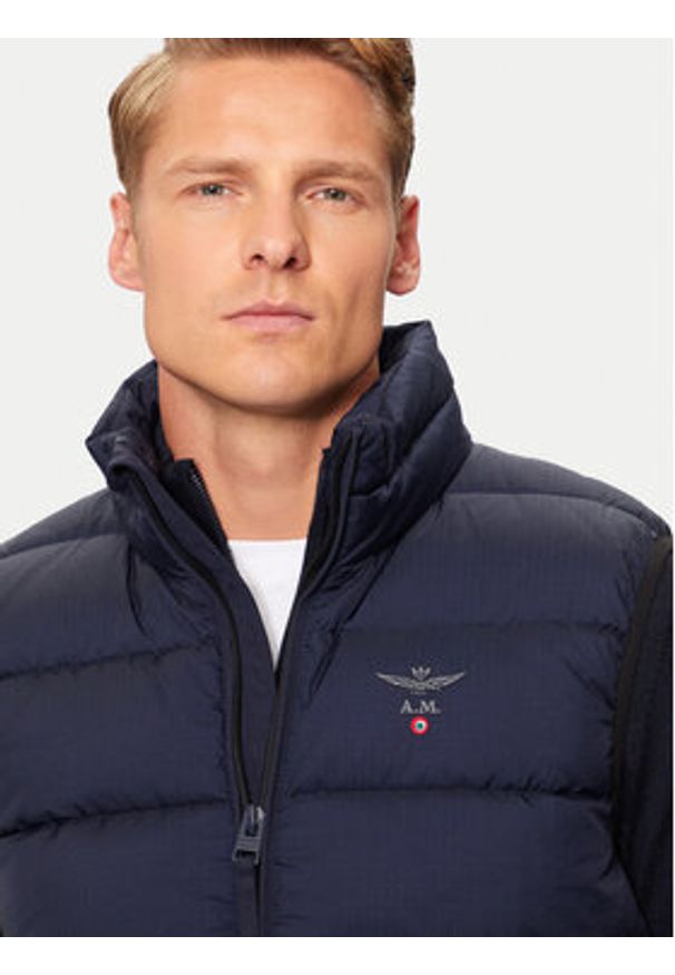 Aeronautica Militare Kamizelka 242AB2185CT3375 Granatowy Regular Fit. Kolor: niebieski. Materiał: syntetyk