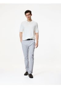 Reserved - Spodnie chino slim fit - jasnoszary. Kolor: szary. Materiał: bawełna, tkanina