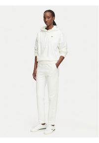 Lacoste Spodnie dresowe XF5268 Biały Regular Fit. Kolor: biały. Materiał: bawełna #4