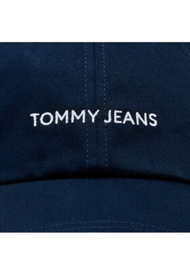 Tommy Jeans Czapka z daszkiem Linear Logo AW0AW15845 Granatowy. Kolor: niebieski. Materiał: bawełna