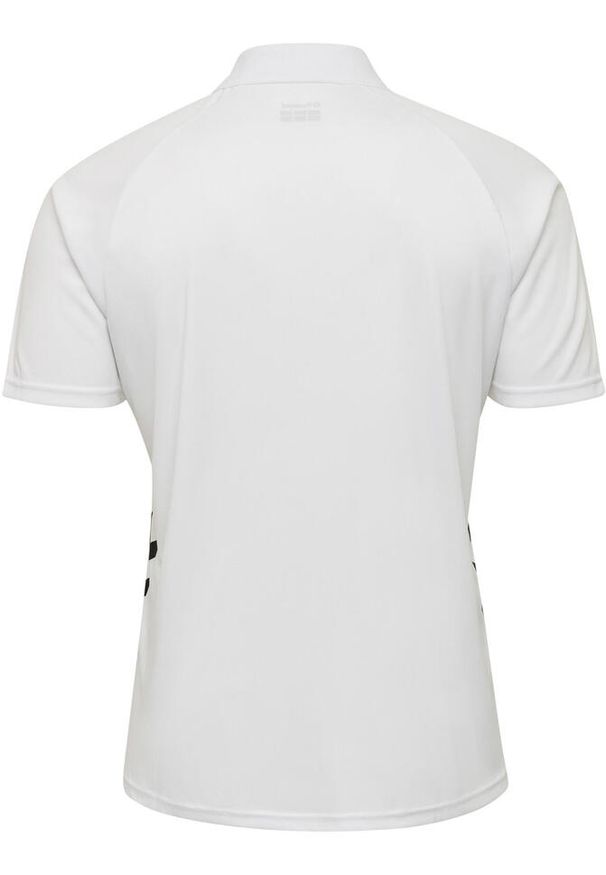 Polo Hummel hmlPROMO. Okazja: na co dzień. Typ kołnierza: polo. Kolor: biały. Styl: sportowy, casual. Sport: fitness